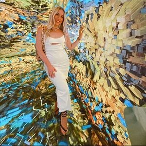 Zara Cut Out Midi Dress